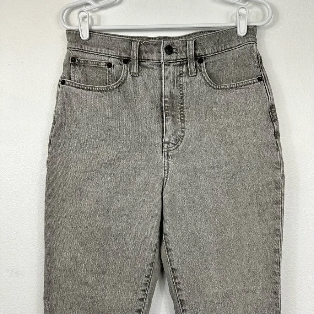 Madewell The Mom Jean Grey Wash Size 28